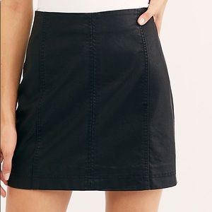 Free People Modern Femme Vegan Leather Mini Skirt